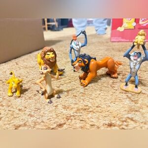 Vintage Disney The Lion King Action Figures Lot Of 6